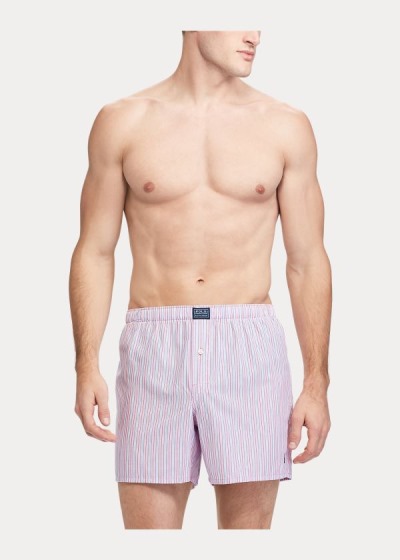 Men's Polo Ralph Lauren Striped Woven Boxers | 760352WVL